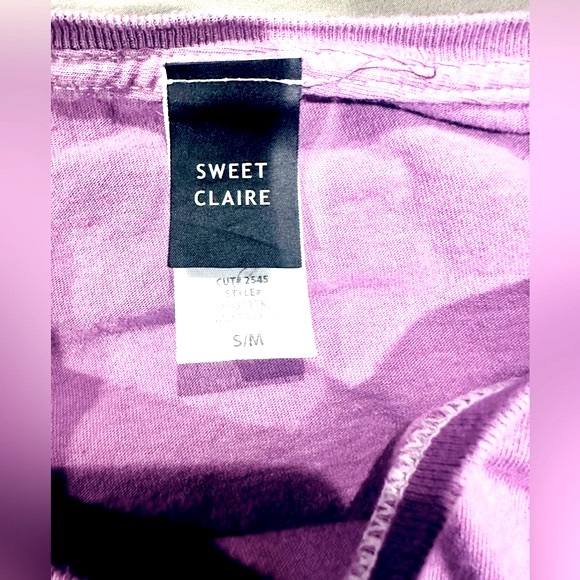 EUC Sweet Claire Purple Rhinestone Nashville Graphic Tee - Picture 4 of 10